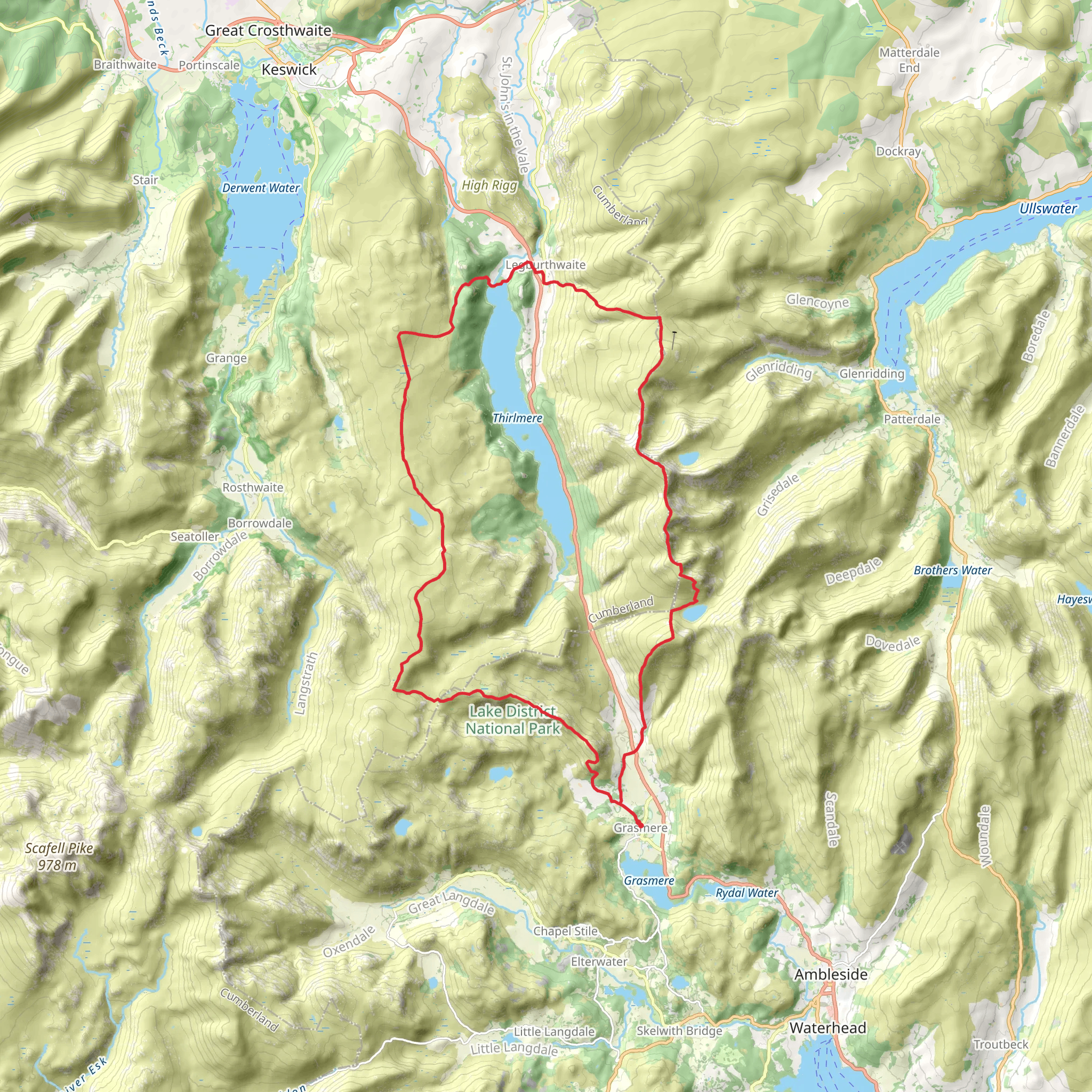 Thirlmere Loop mobile static map