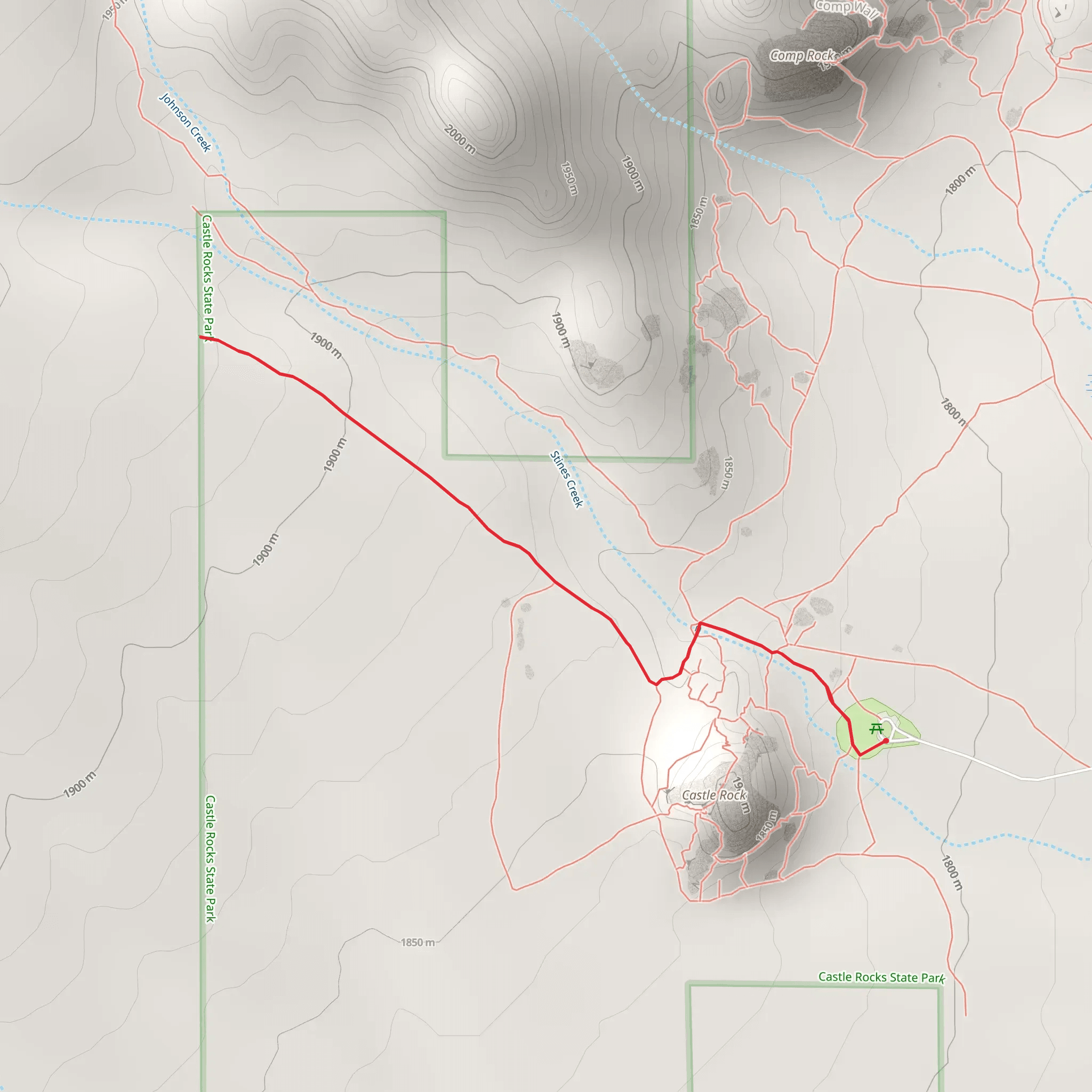 Stines Creek from Big Cove Ranch Road mobile static map