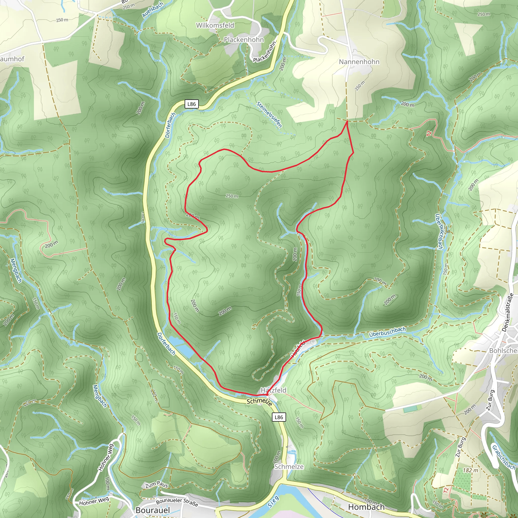Steimelskopf Loop via Hatzfeld mobile static map