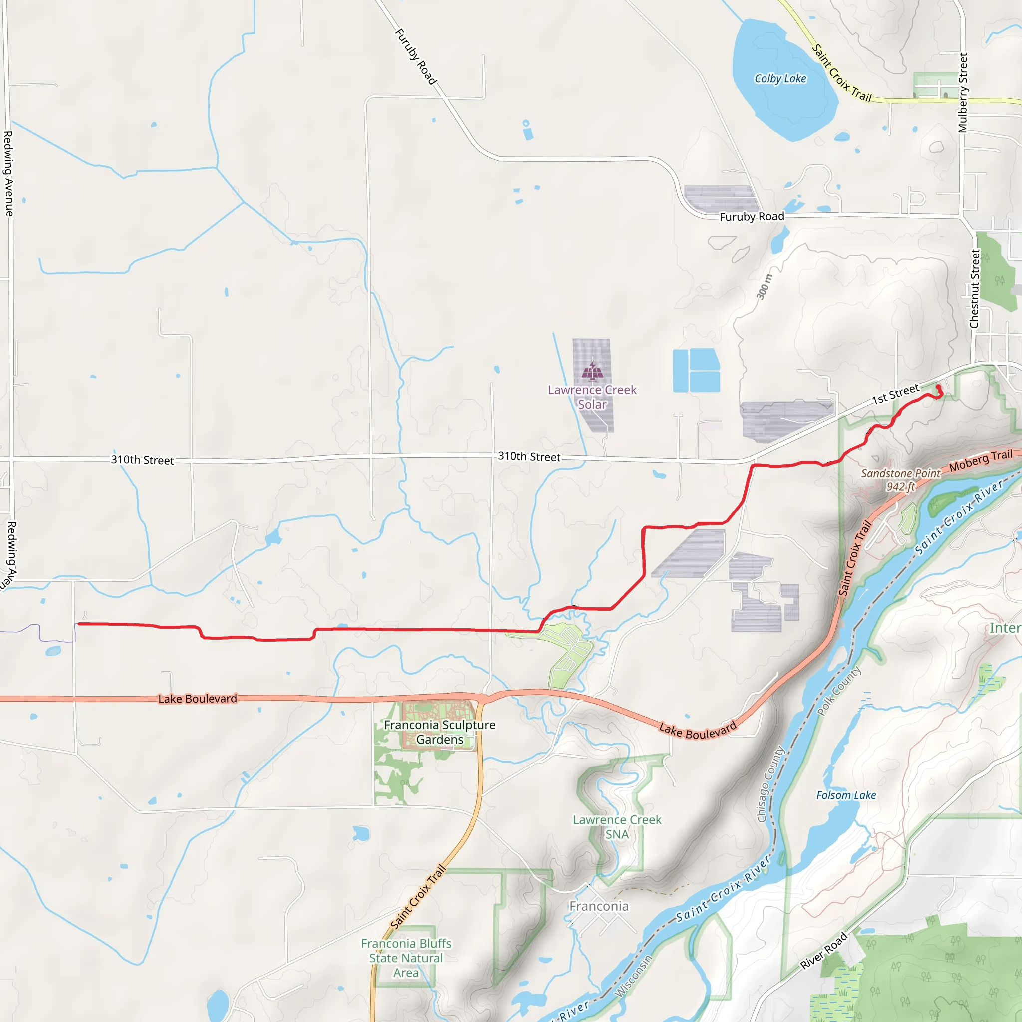 Swedish Immigrant Trail mobile static map