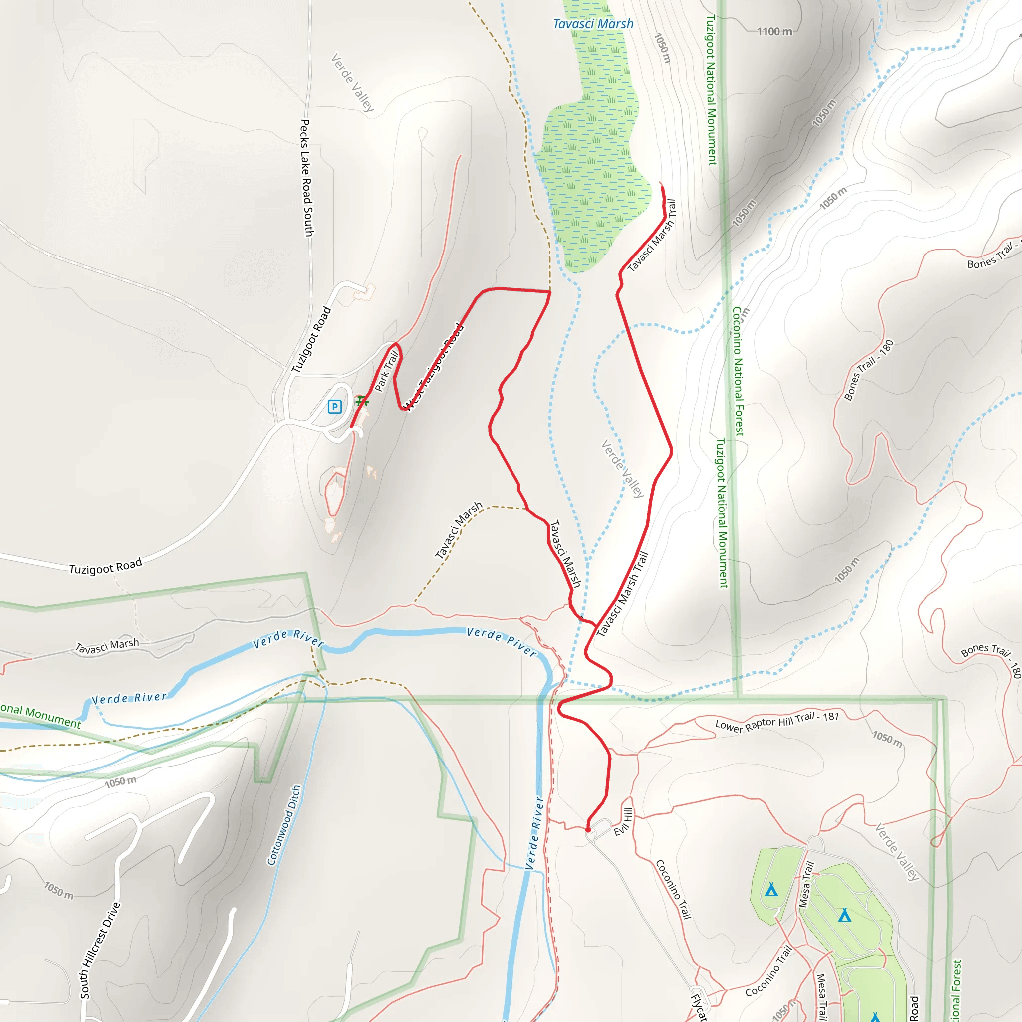Tavasci Marsh Trail mobile static map