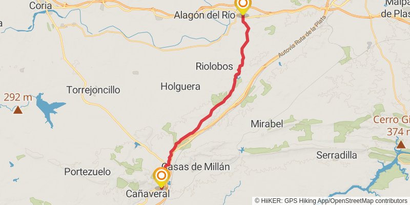 Via de la Plata stage 18 Map