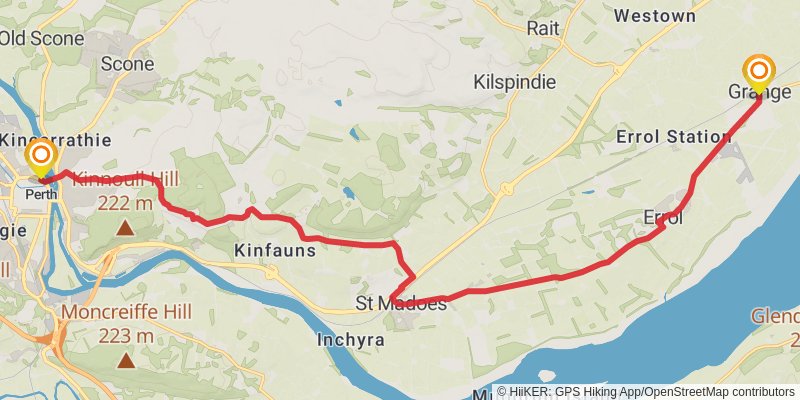 St Columba's Way stage 15 Map