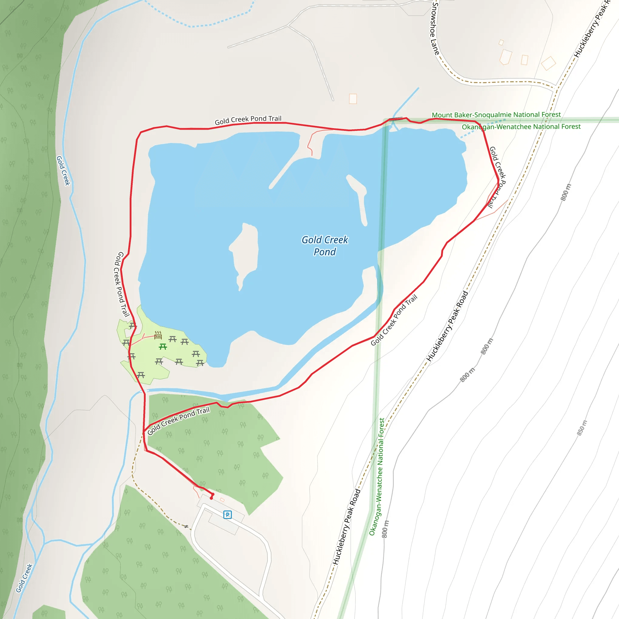 Gold Creek Pond Nature Trail mobile static map
