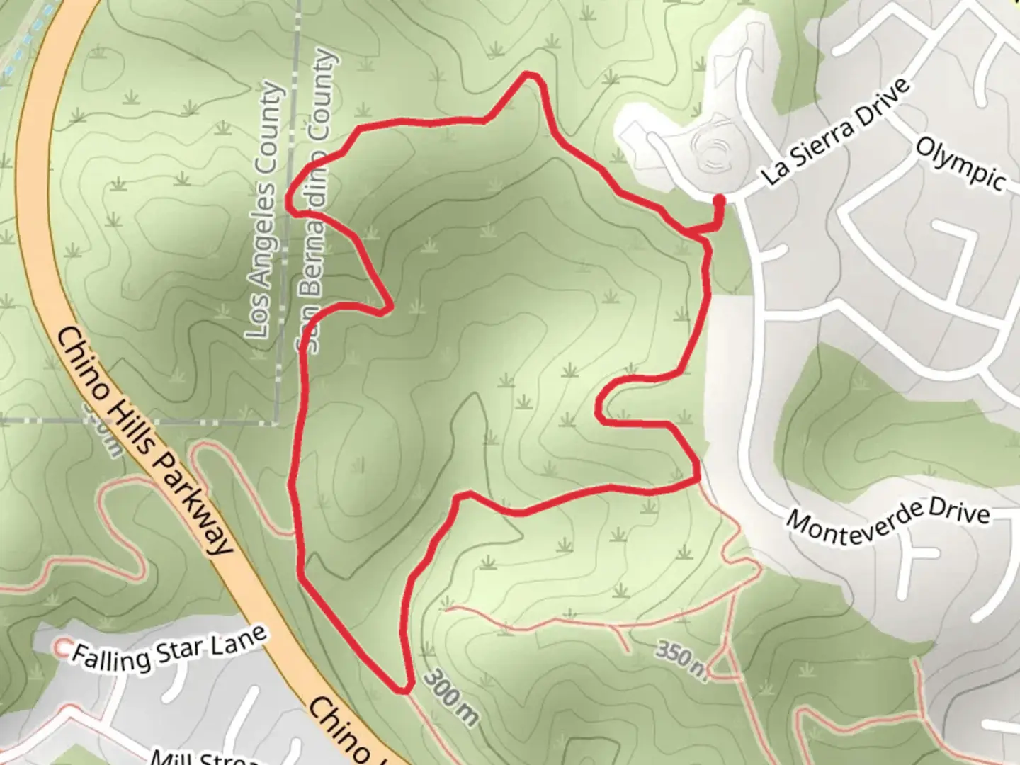 An image depicting the trail La Sierra Loop Trail and its surrounding area.