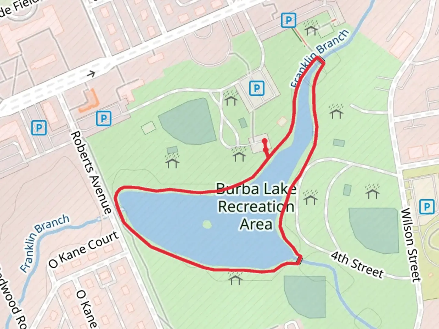 An image depicting the trail Burba Lake Loop and its surrounding area.