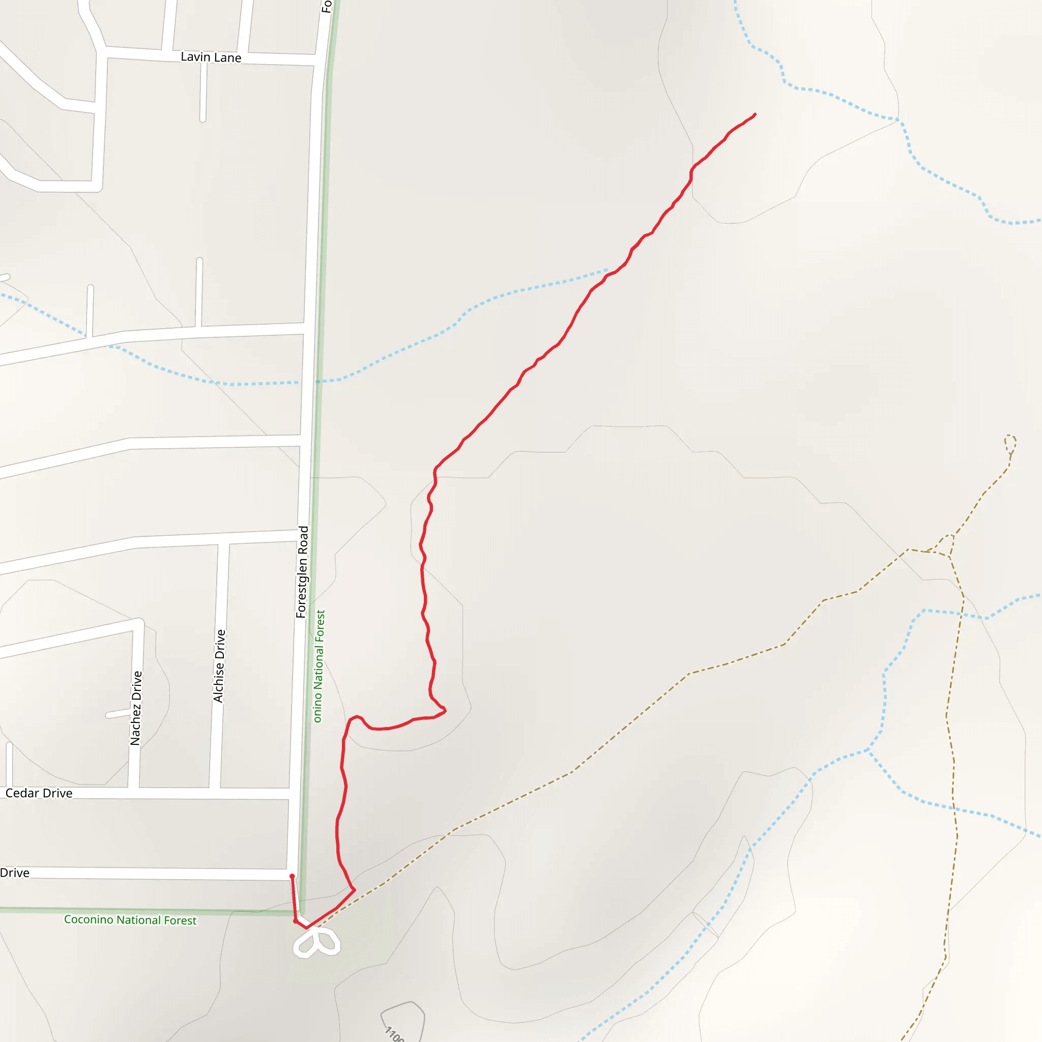 Cedar Knoll Trail mobile static map