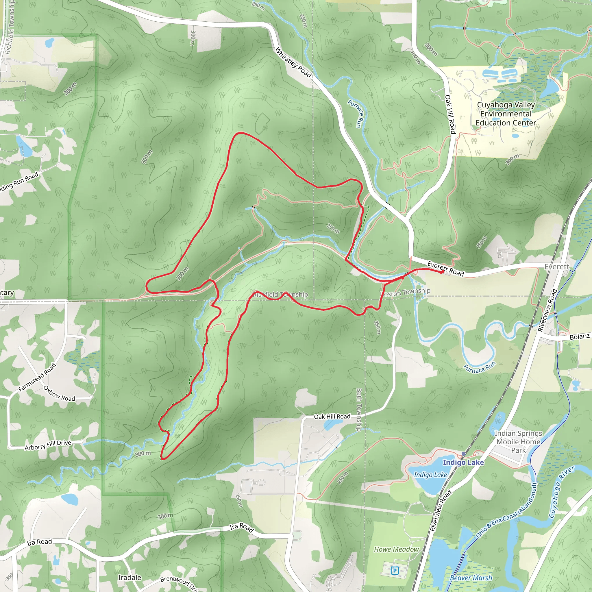 Perkins Trail and Riding Run Loop Trail mobile static map