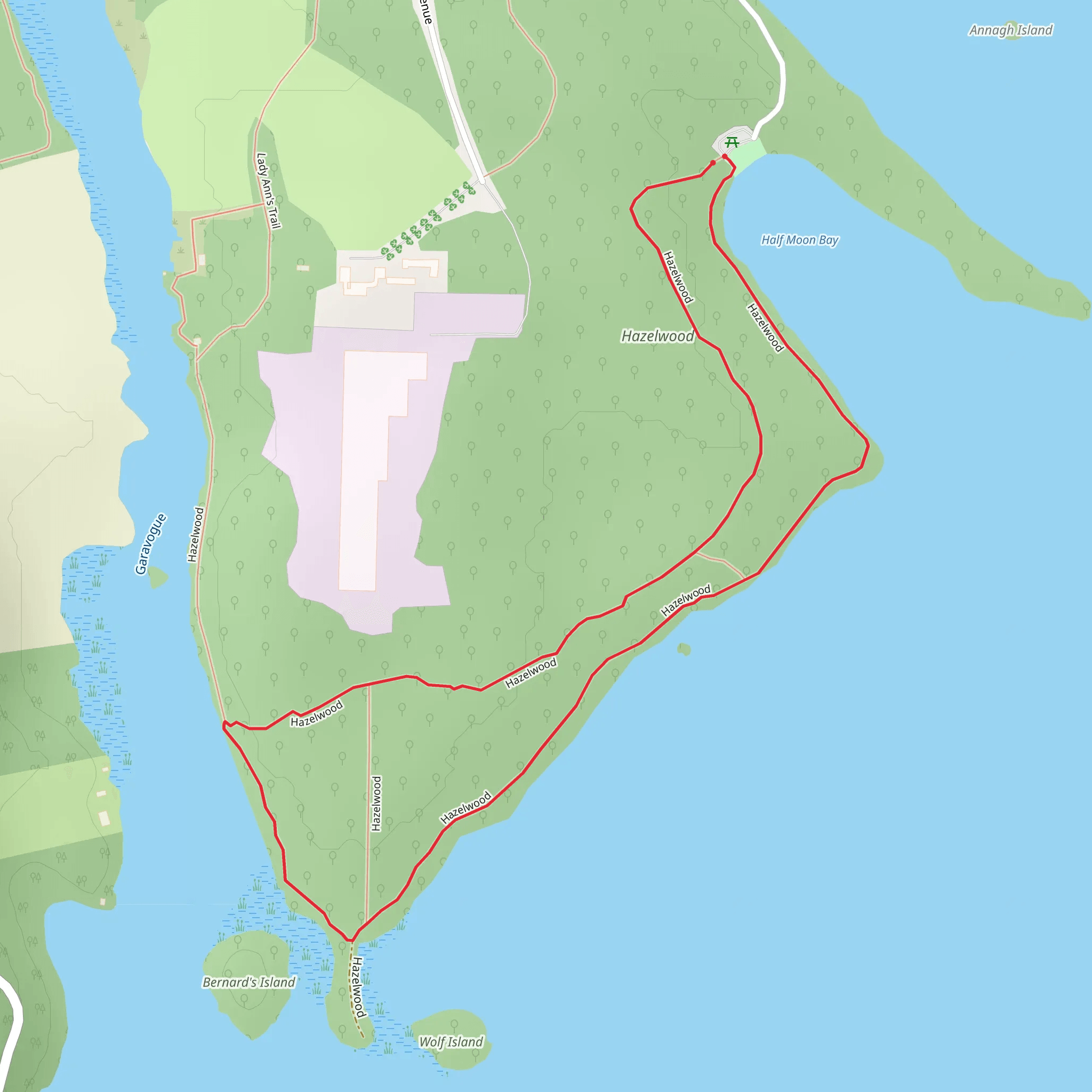 Hazelwood Trail mobile static map