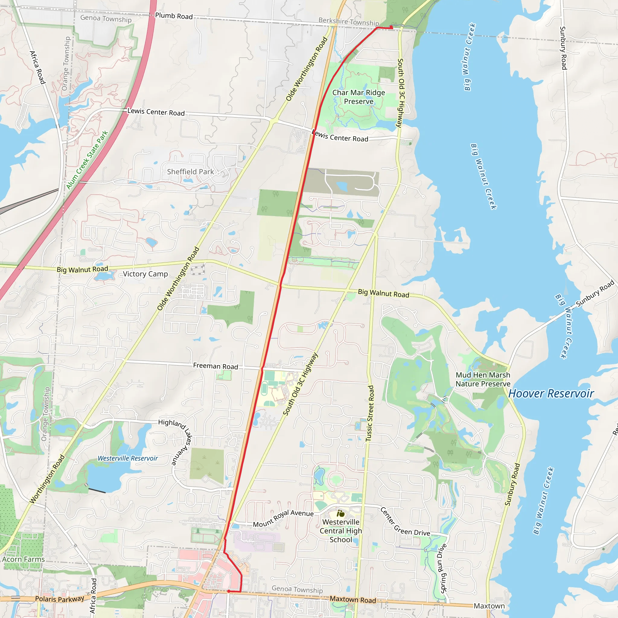 Genoa Trail mobile static map