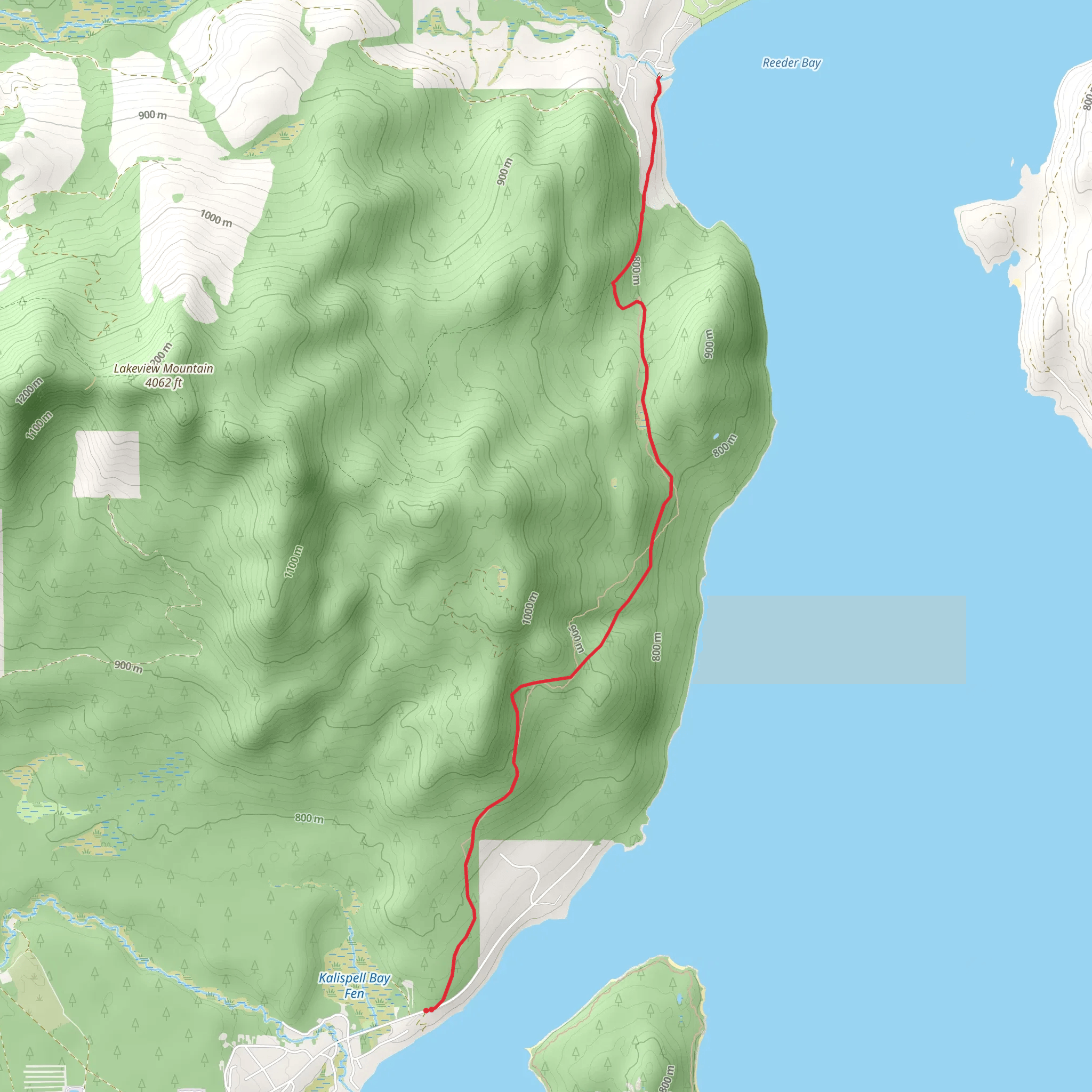 Priest Lake West Side Walk mobile static map