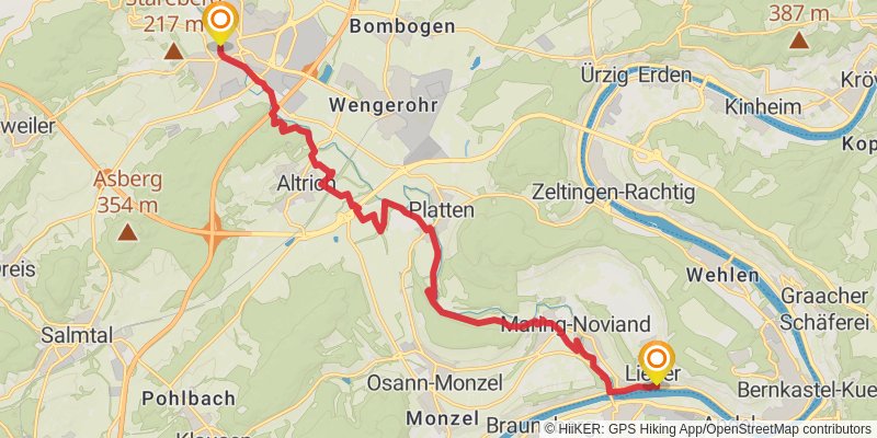 Der Lieserpfad stage 4 Map