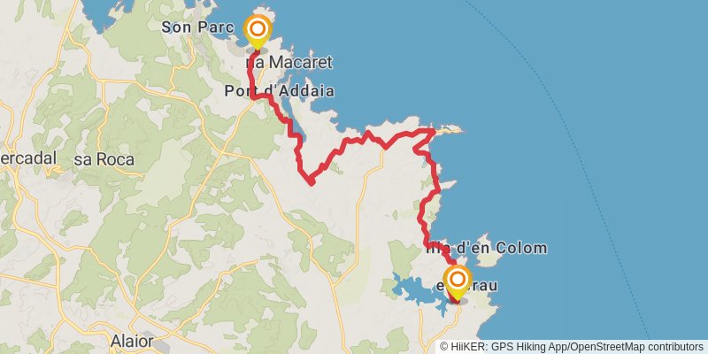 GR 223 - Cami de Cavalls stage 2 Map