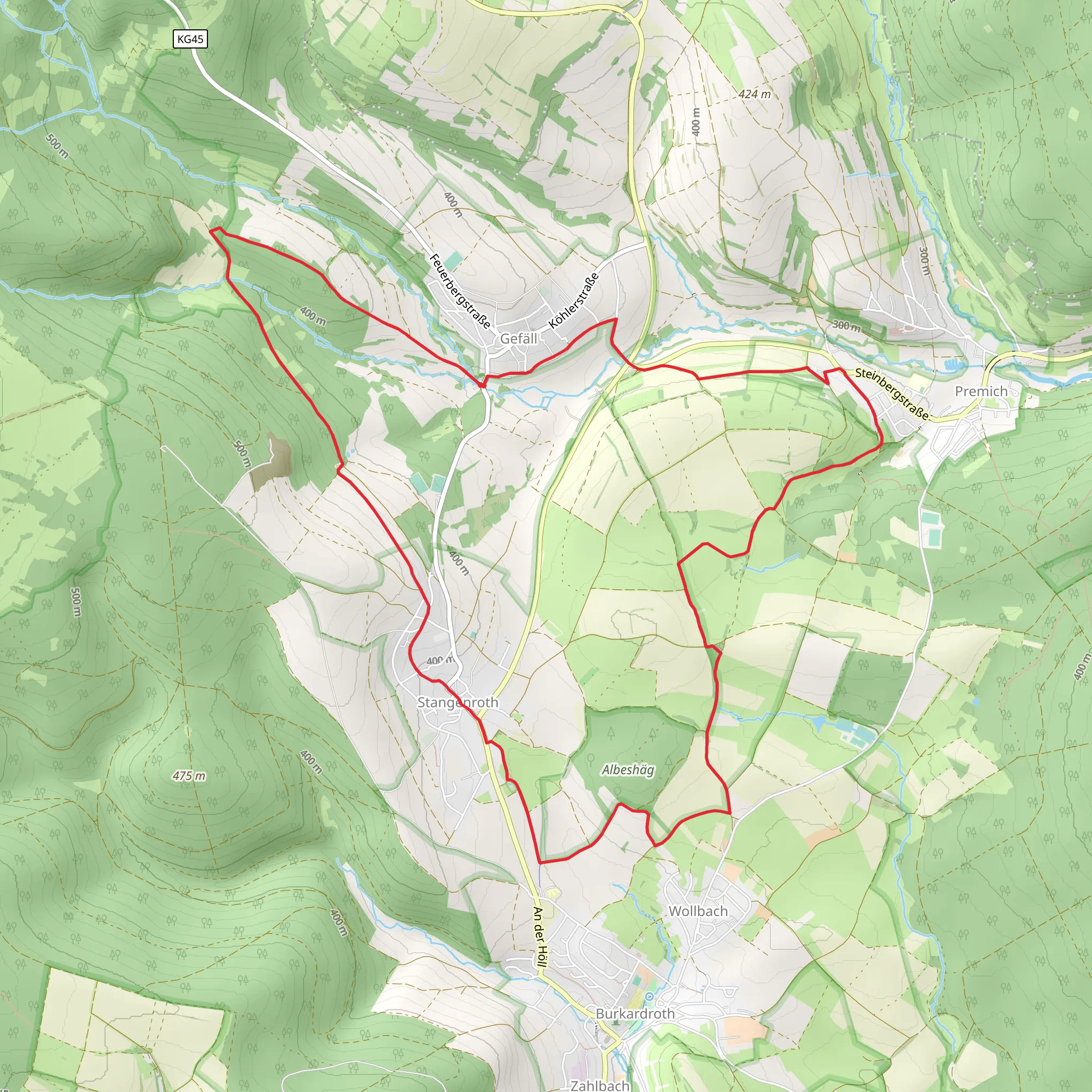 Rhön Rundweg Burkardroth Loop mobile static map