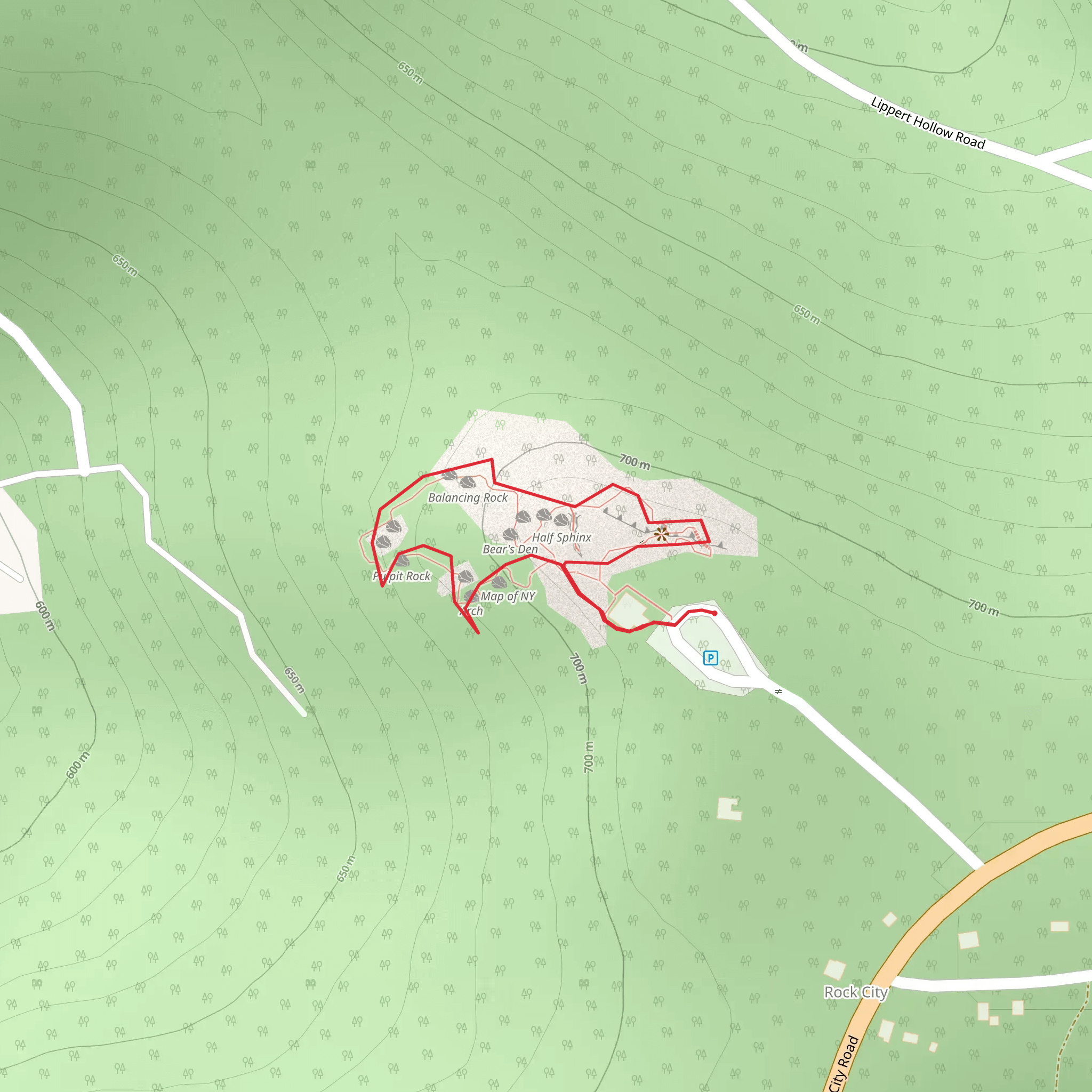 Rock City Loop mobile static map