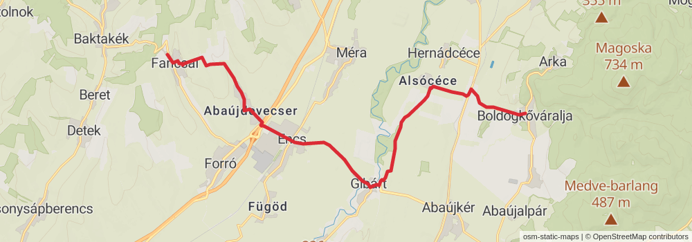 National Blue Trail - OKT stage 58 Map