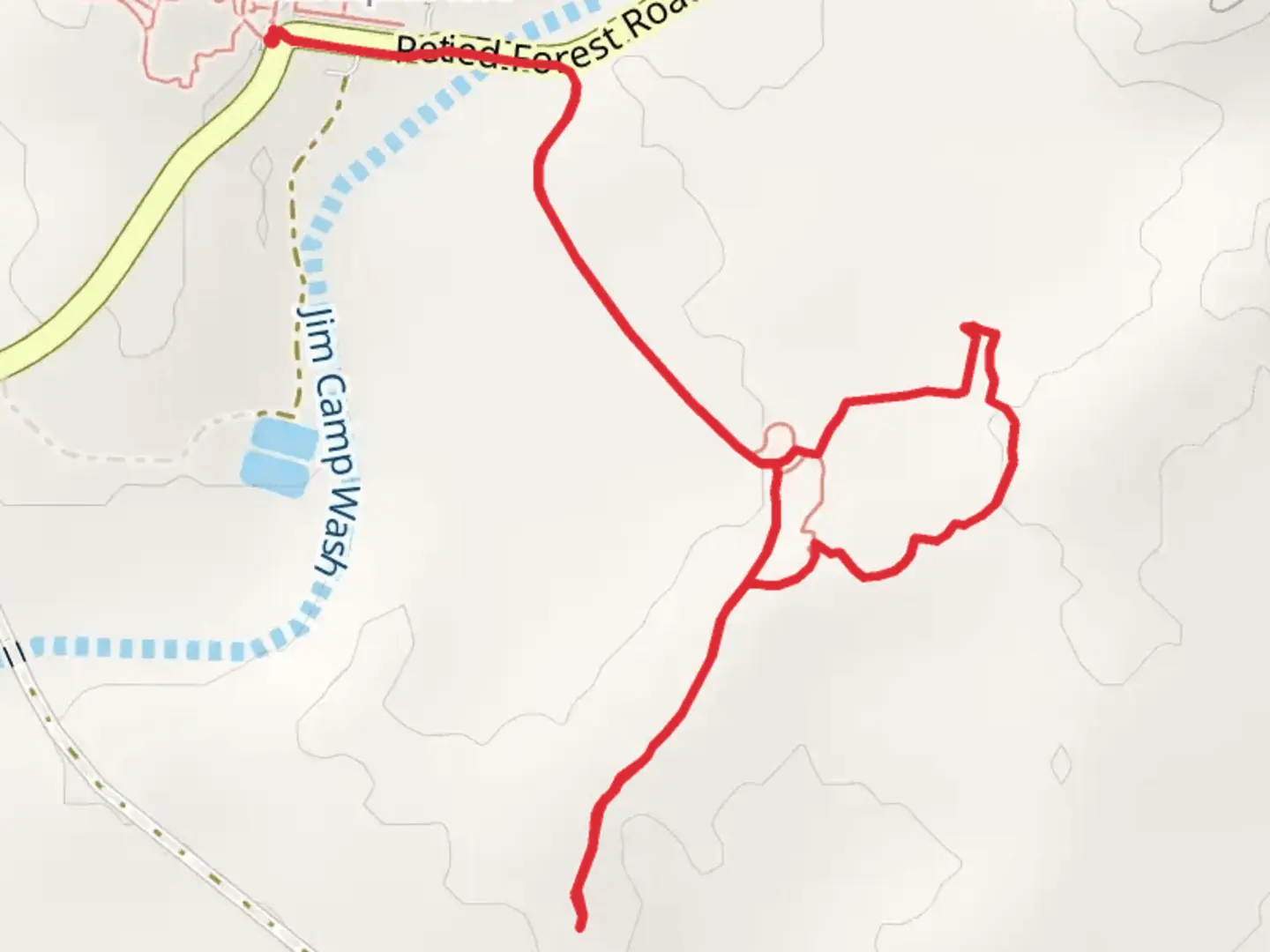 An image depicting the trail Long Logs and Agate House Loop Trail and its surrounding area.