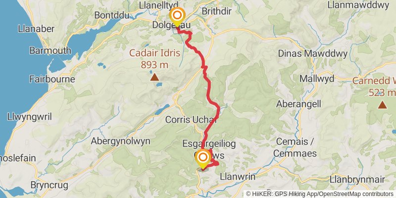 Caerhun to Carmarthen via Wales Coast Path stage 6 Map