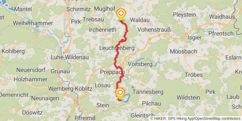 Goldsteig stage 5 Map