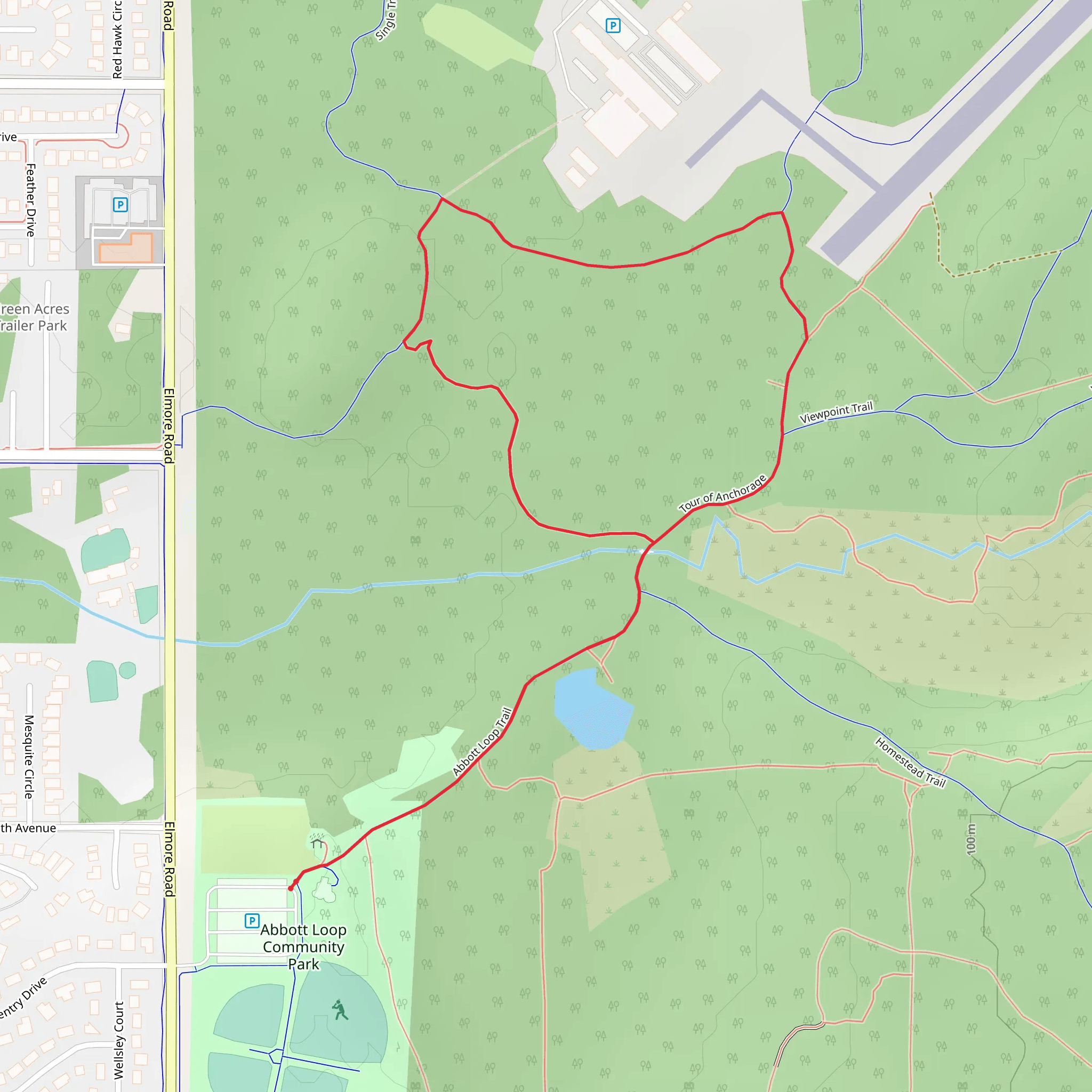 Abbott and Tour of Anchorage Loop mobile static map
