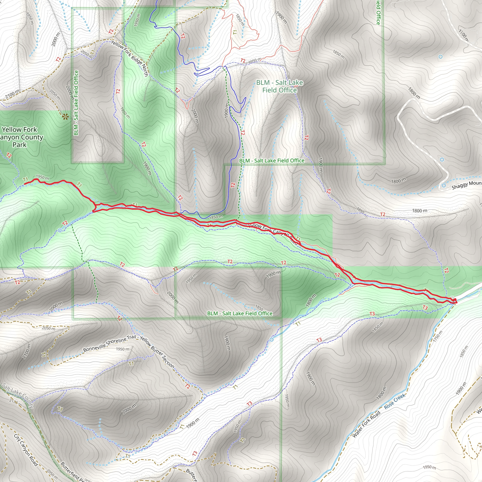 Yellow Fork Trail mobile static map