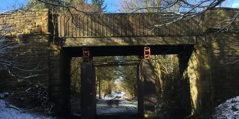 An image depicting the trail Lanchester Valley Railway Path and its surrounding area.