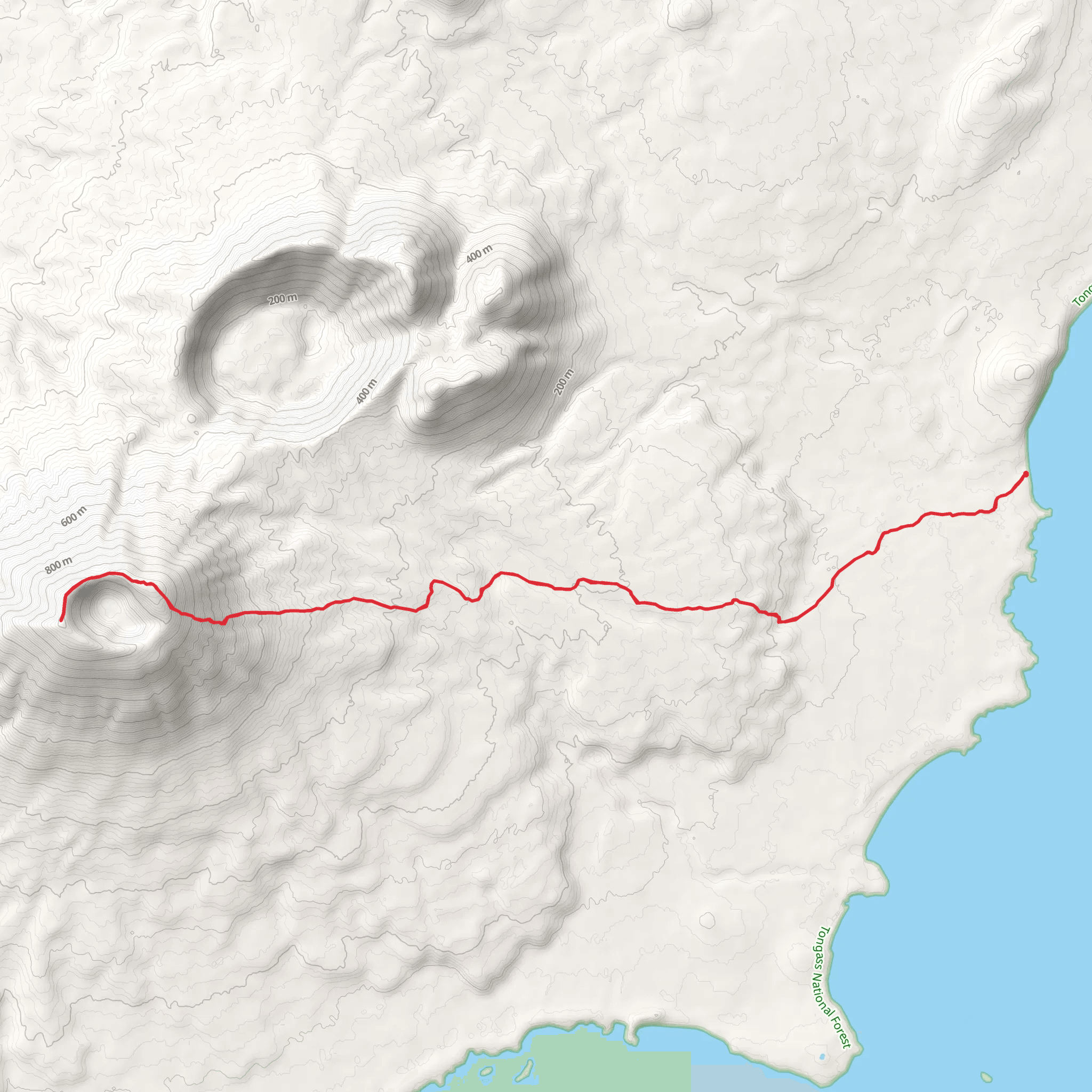 Mount Edgecumbe Trail mobile static map