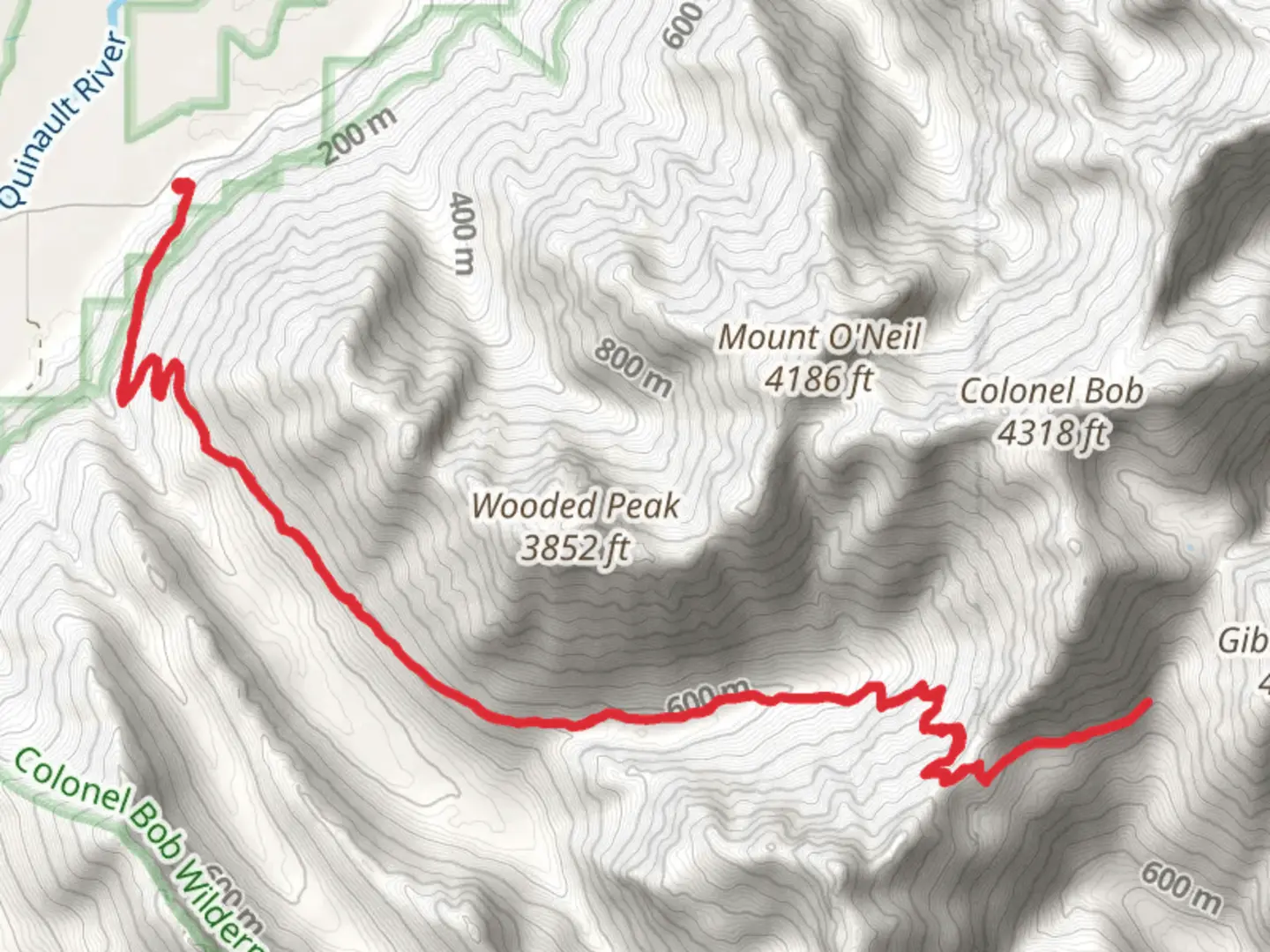 An image depicting the trail Colonel Bob Trail and its surrounding area.