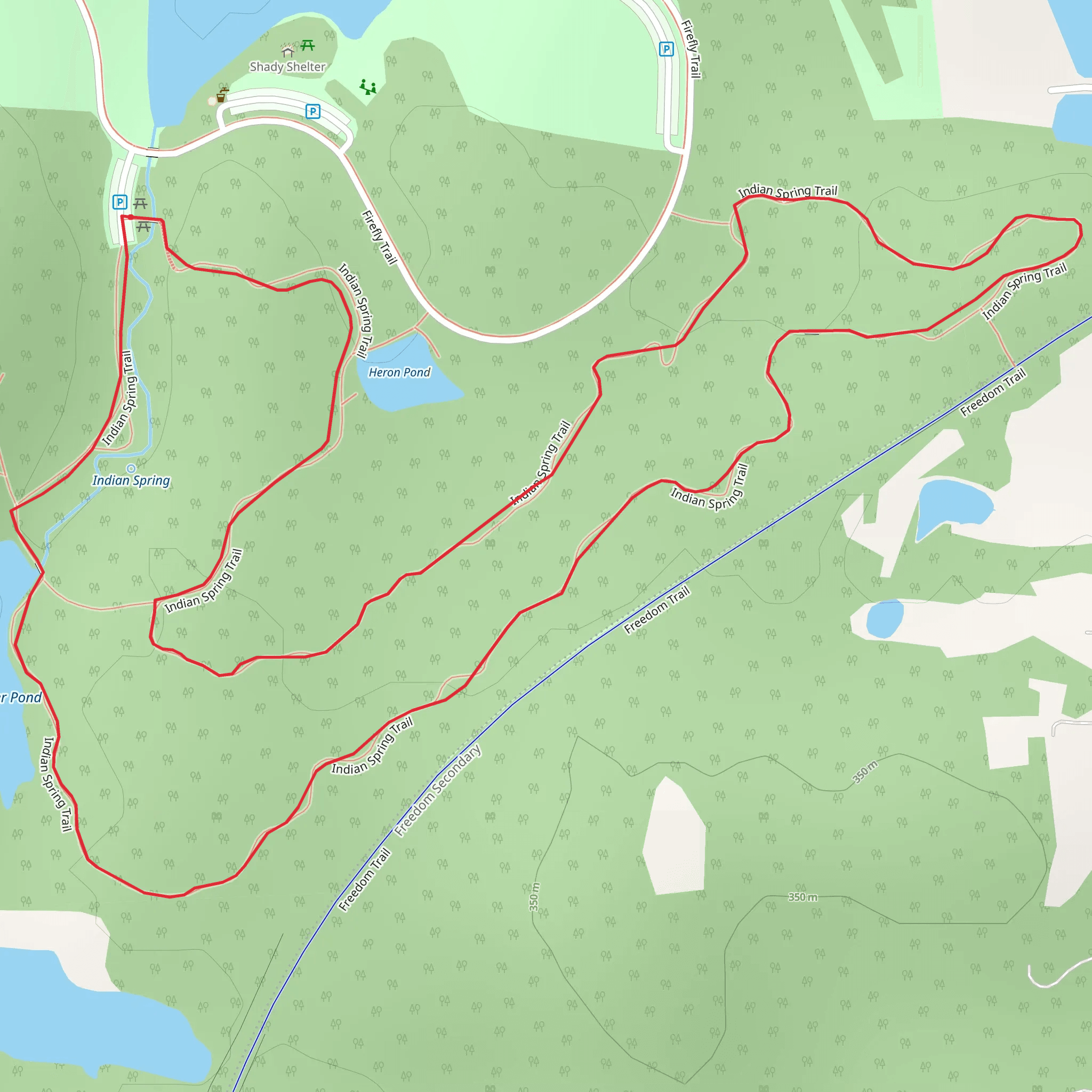 Indian Spring Loop Trail mobile static map
