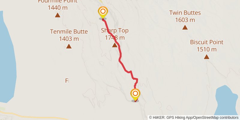 Ultra Pedestrian North Loop stage 124 Map