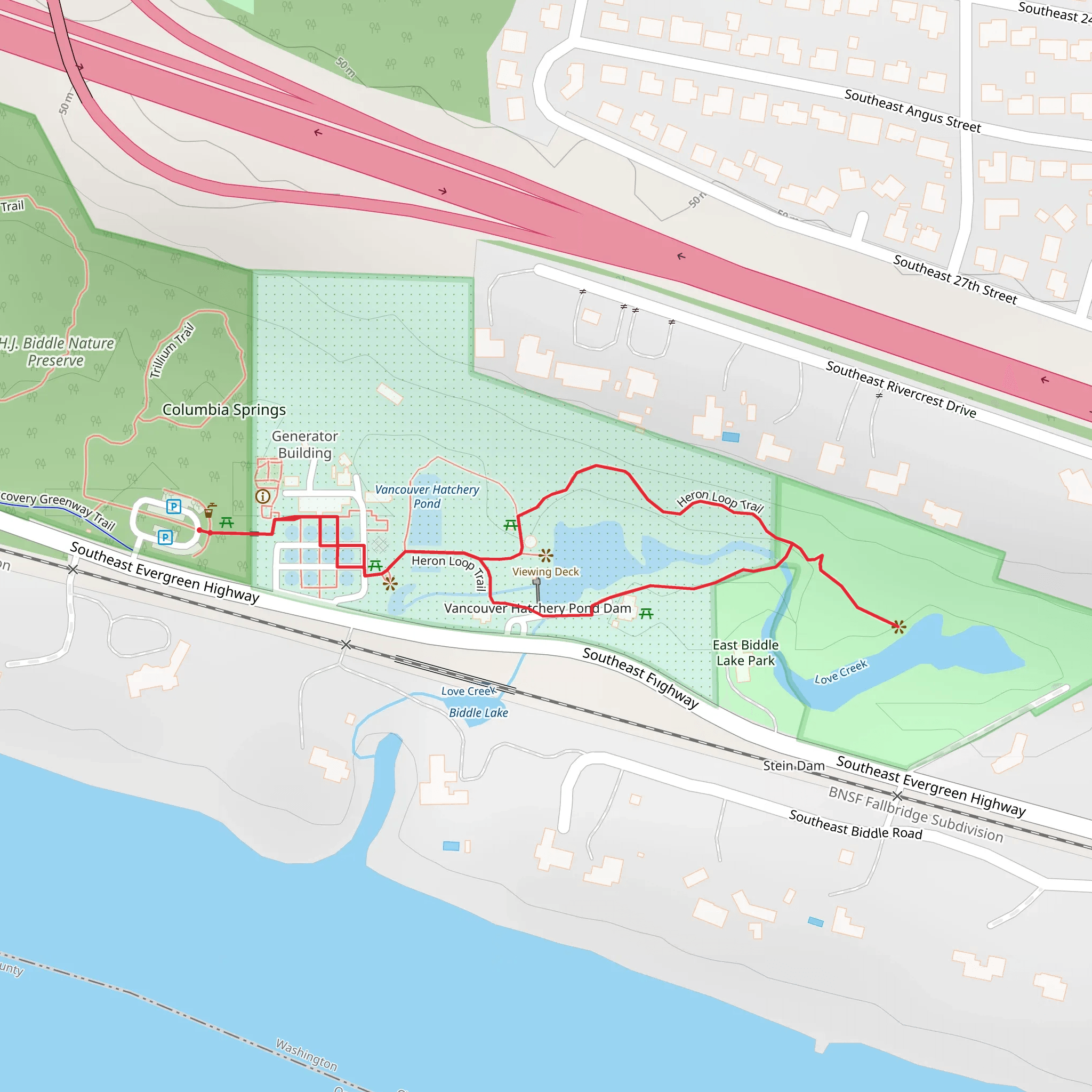 Heron Loop Trail mobile static map