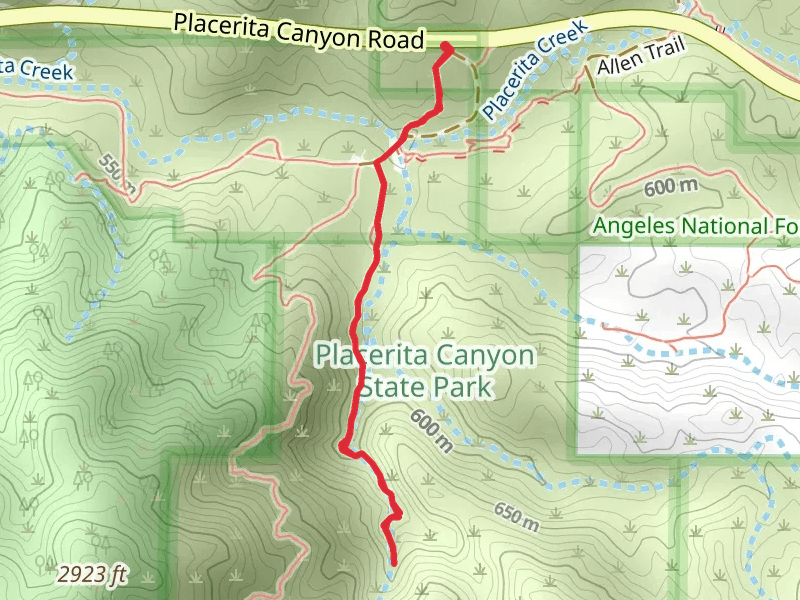 Waterfall Trail from Placerita Canyon Road