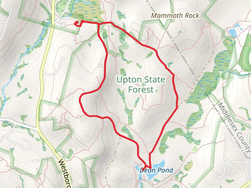 Upton State Forest and Dean Pond Loop