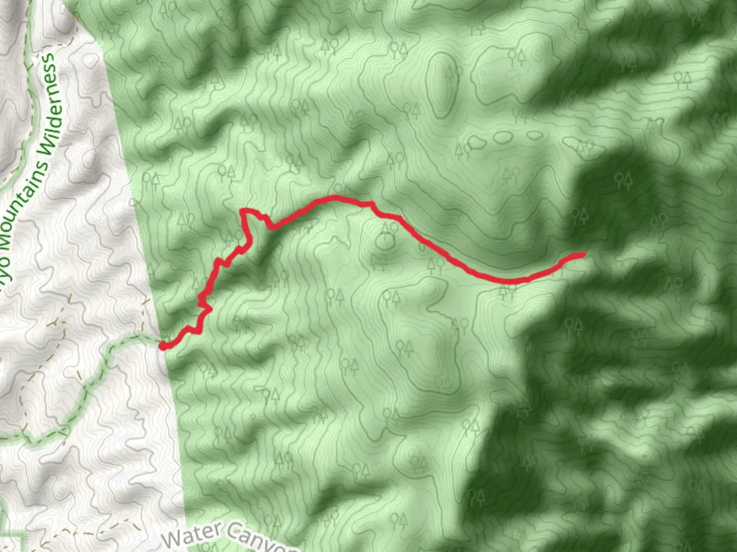 An image depicting the trail Seephole Spring - Lead Canyon Trail and its surrounding area.