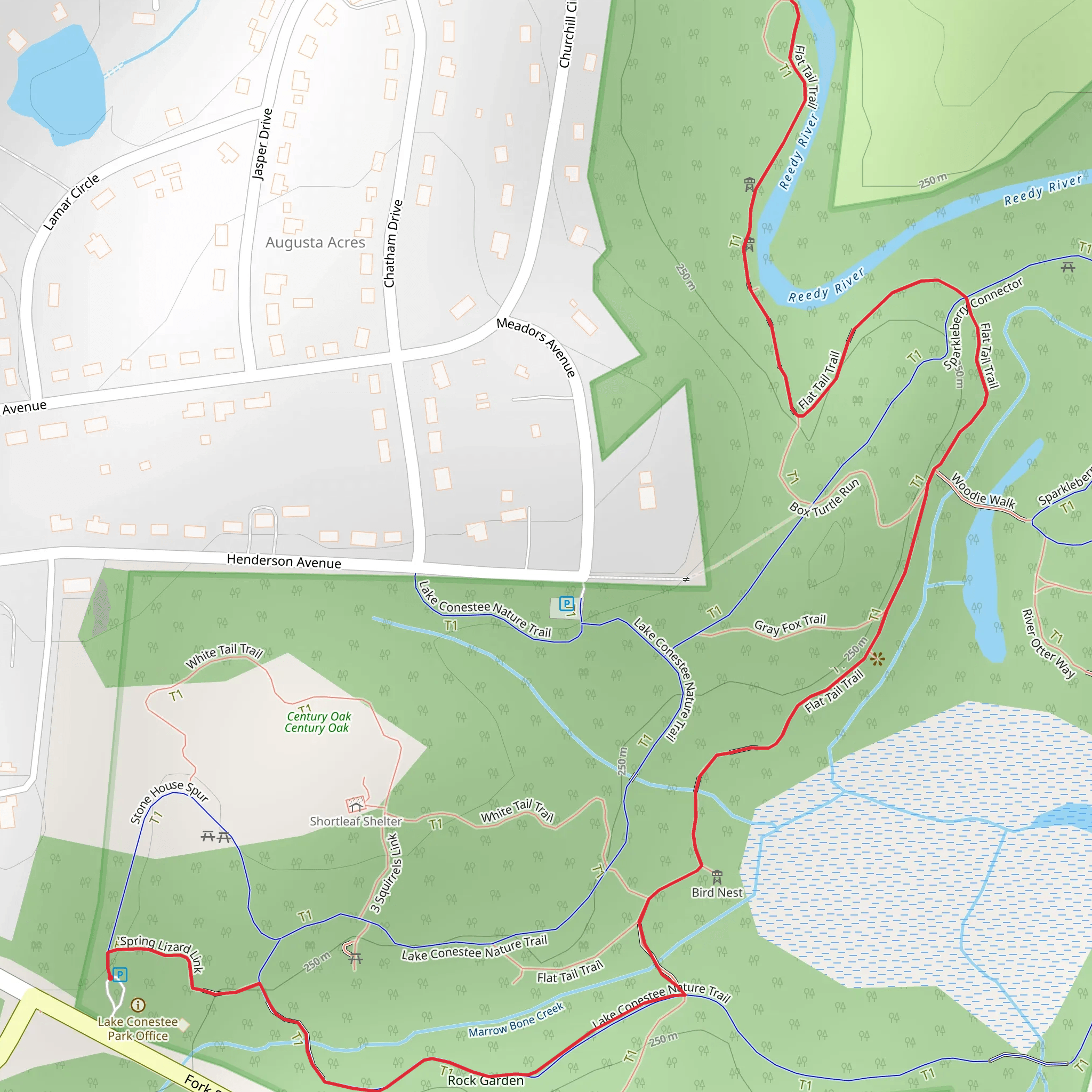 Flat Tail Trail via Spring Lizard Link mobile static map
