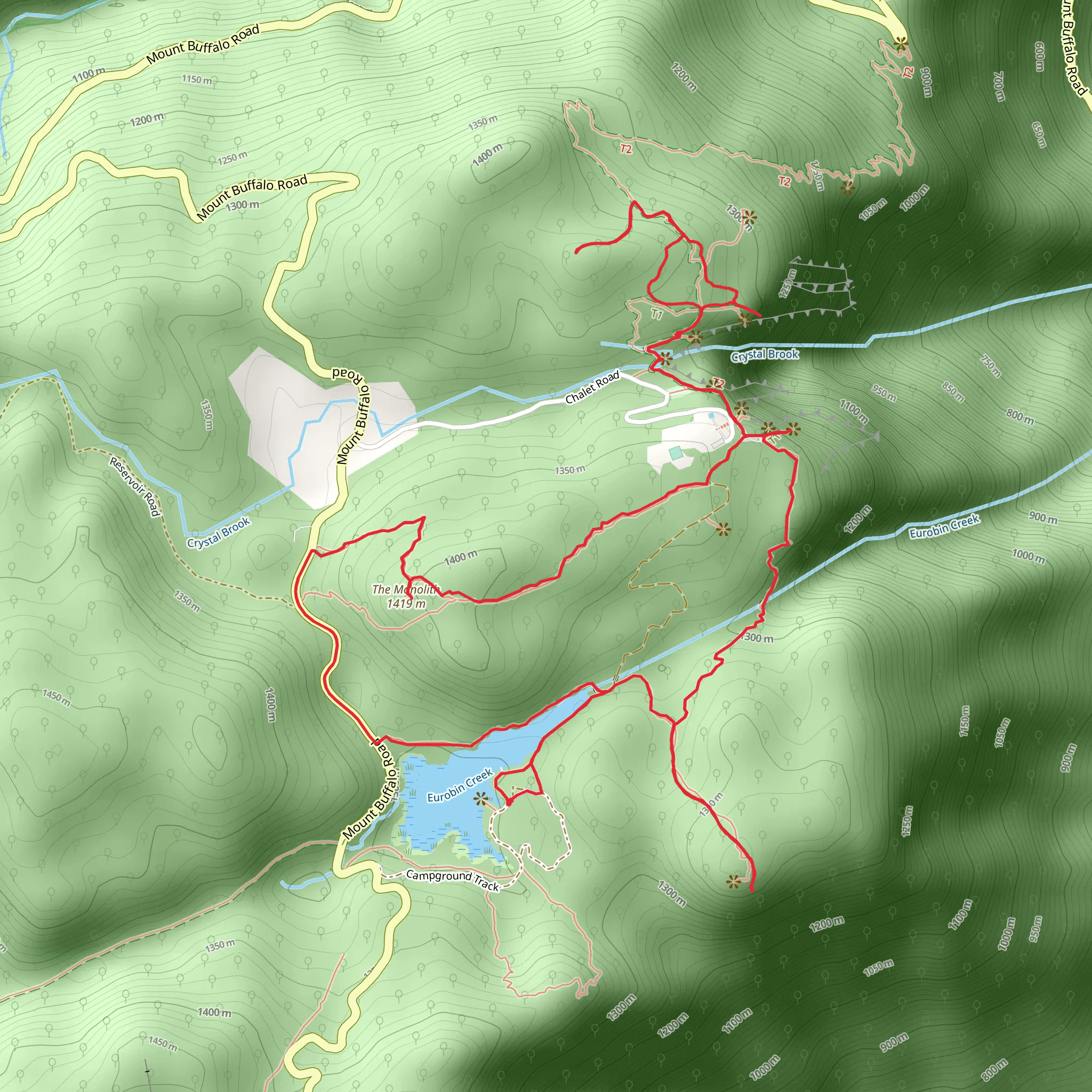 The Monolith and Pulpit Rock Trail mobile static map