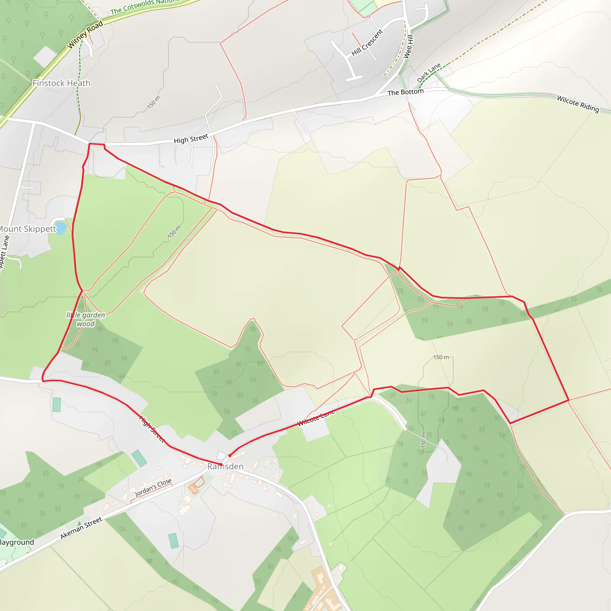 Ramsden Hill Circular mobile static map
