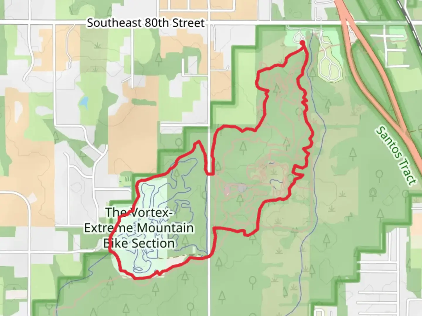 An image depicting the trail Pine Tree Loop and its surrounding area.