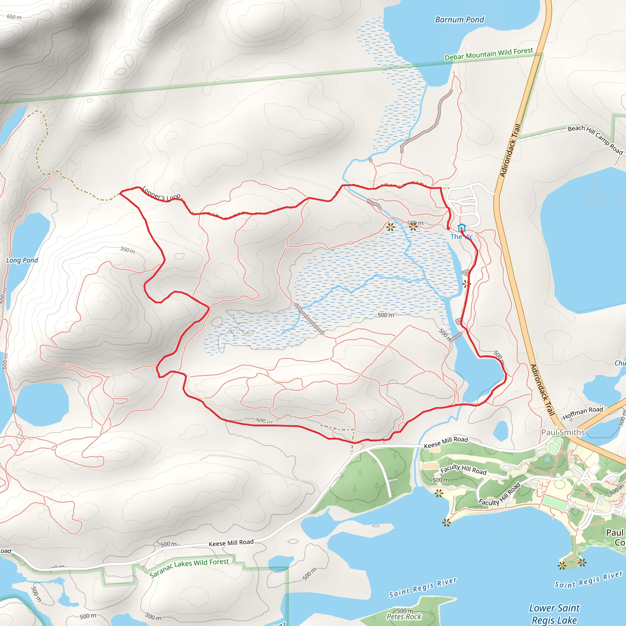 Logger's Loop Trail mobile static map