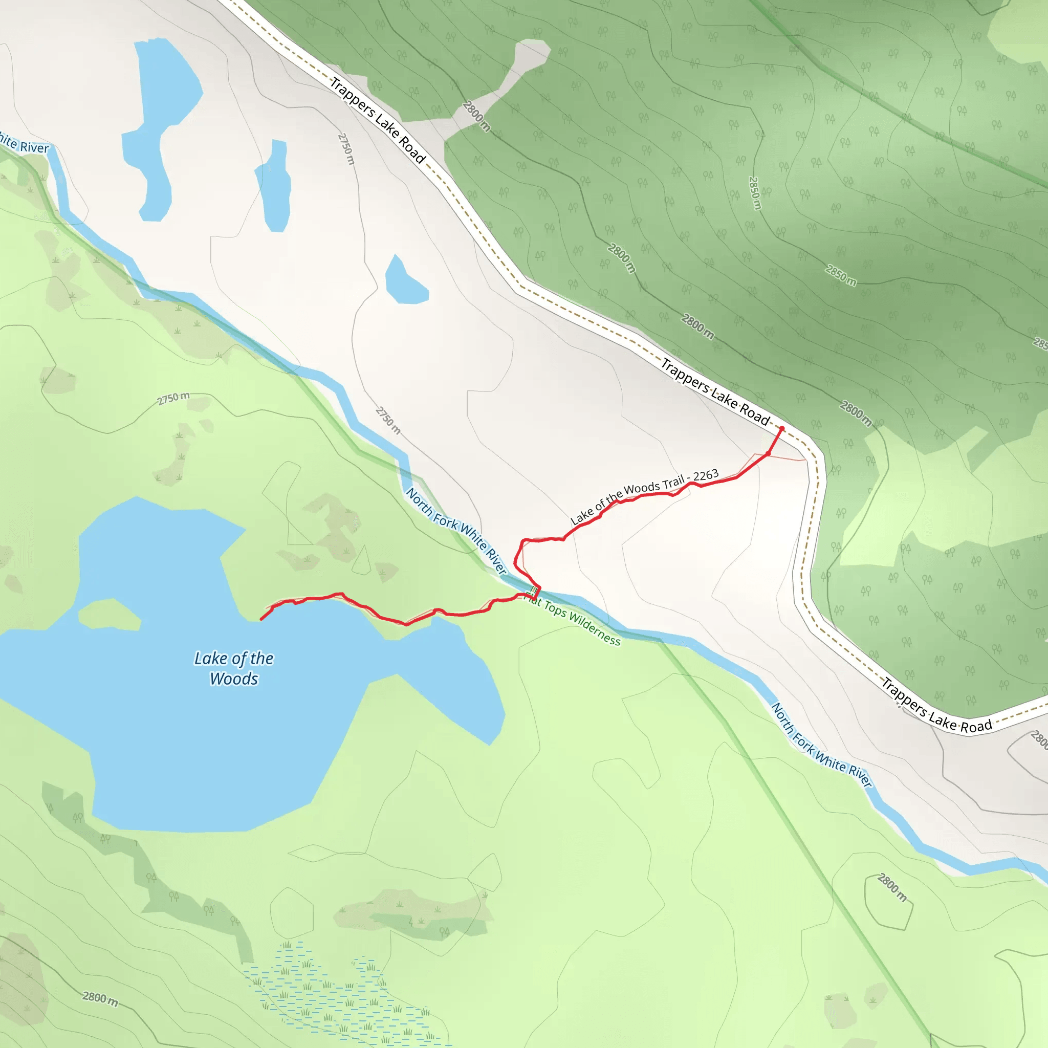Lake of the Woods Trail mobile static map