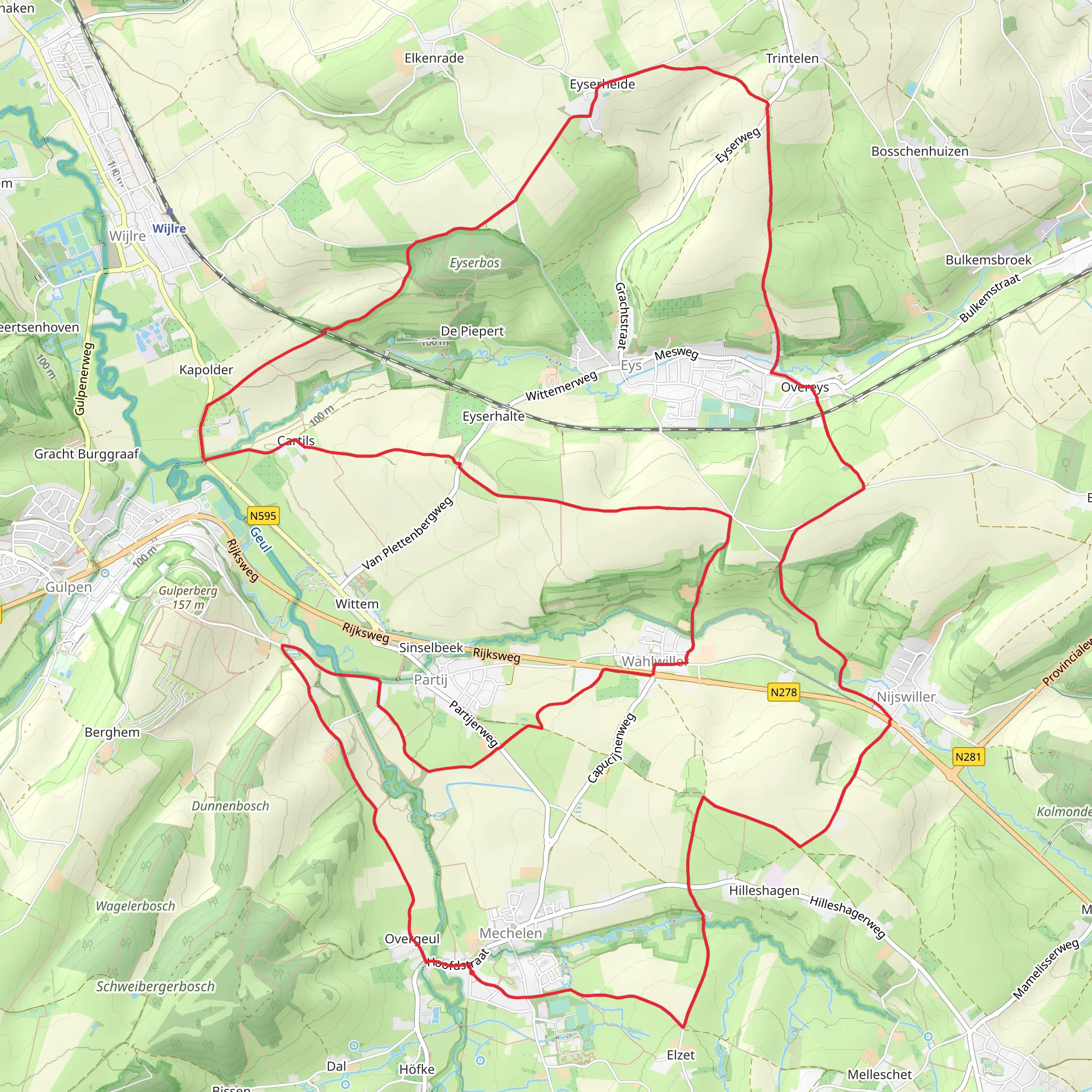 Gulpen - Wittem and Vaals Loop mobile static map