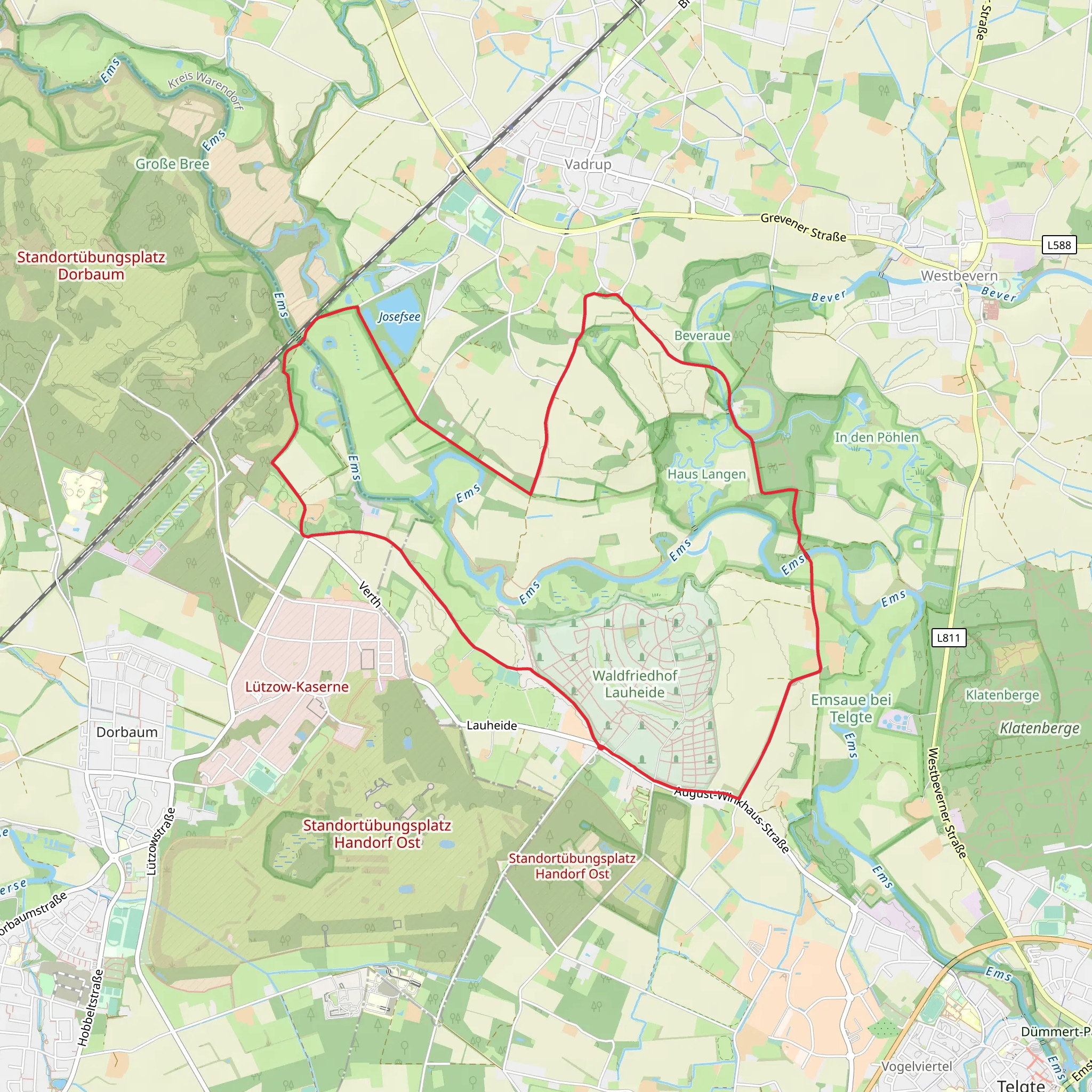 Anholt Halle and Emsweg Loop mobile static map