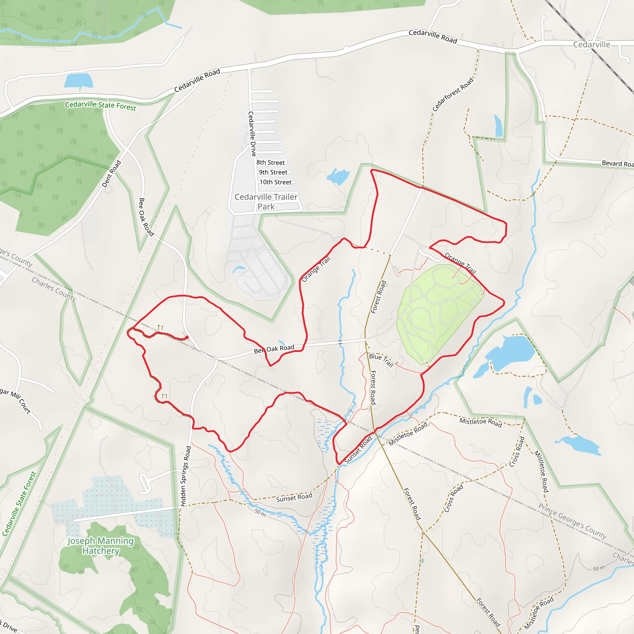 Orange Trail Loop mobile static map
