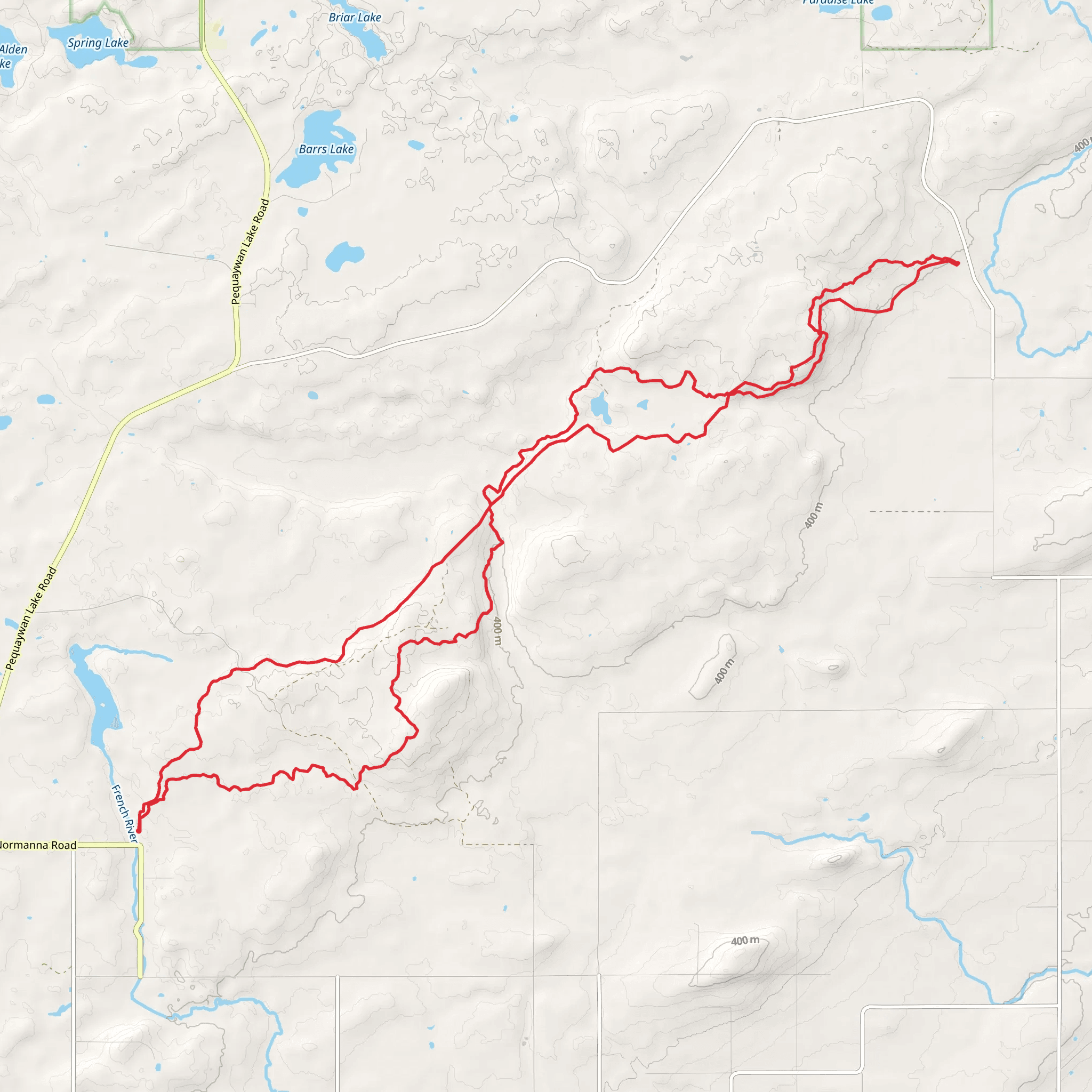 North Shore State and Superior Hiking Loop Trail mobile static map
