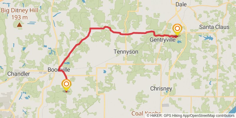 American Discovery Trail - South stage 14 Map