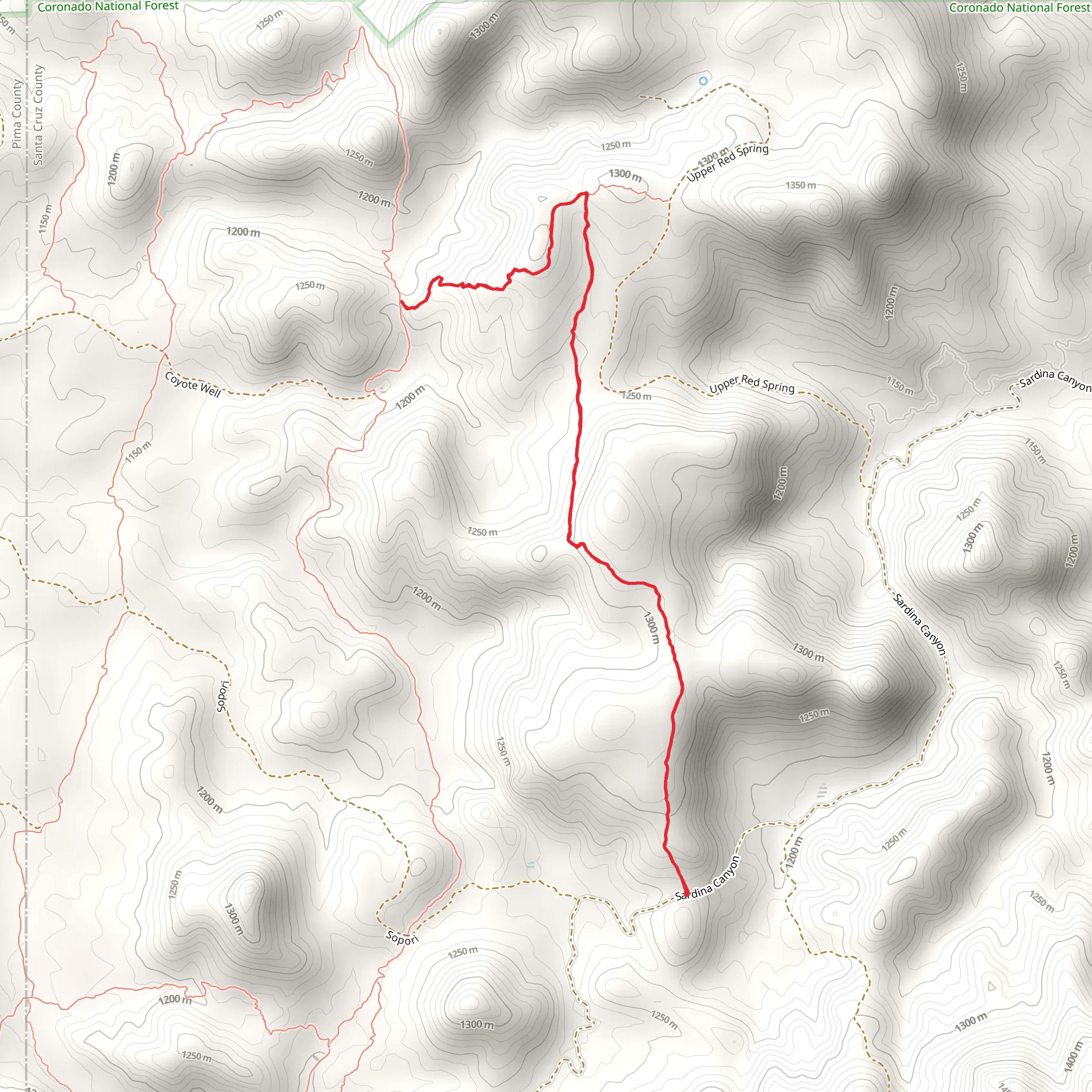 Upper Puerto Trail mobile static map