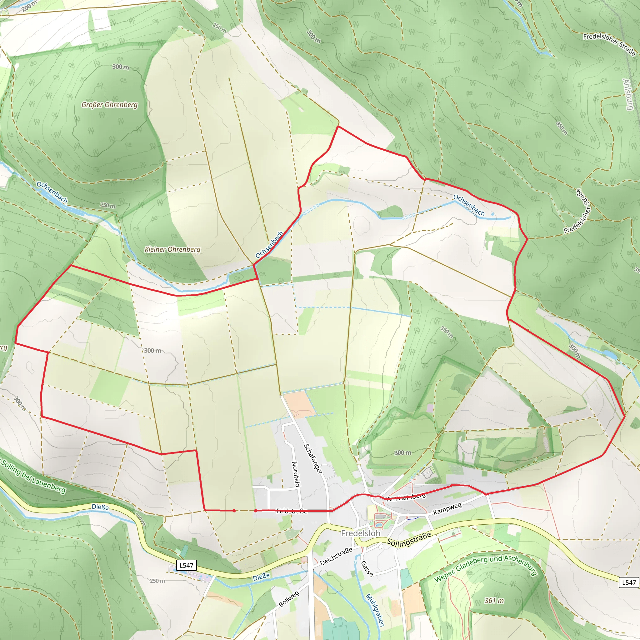 Fredelsloh Loop mobile static map