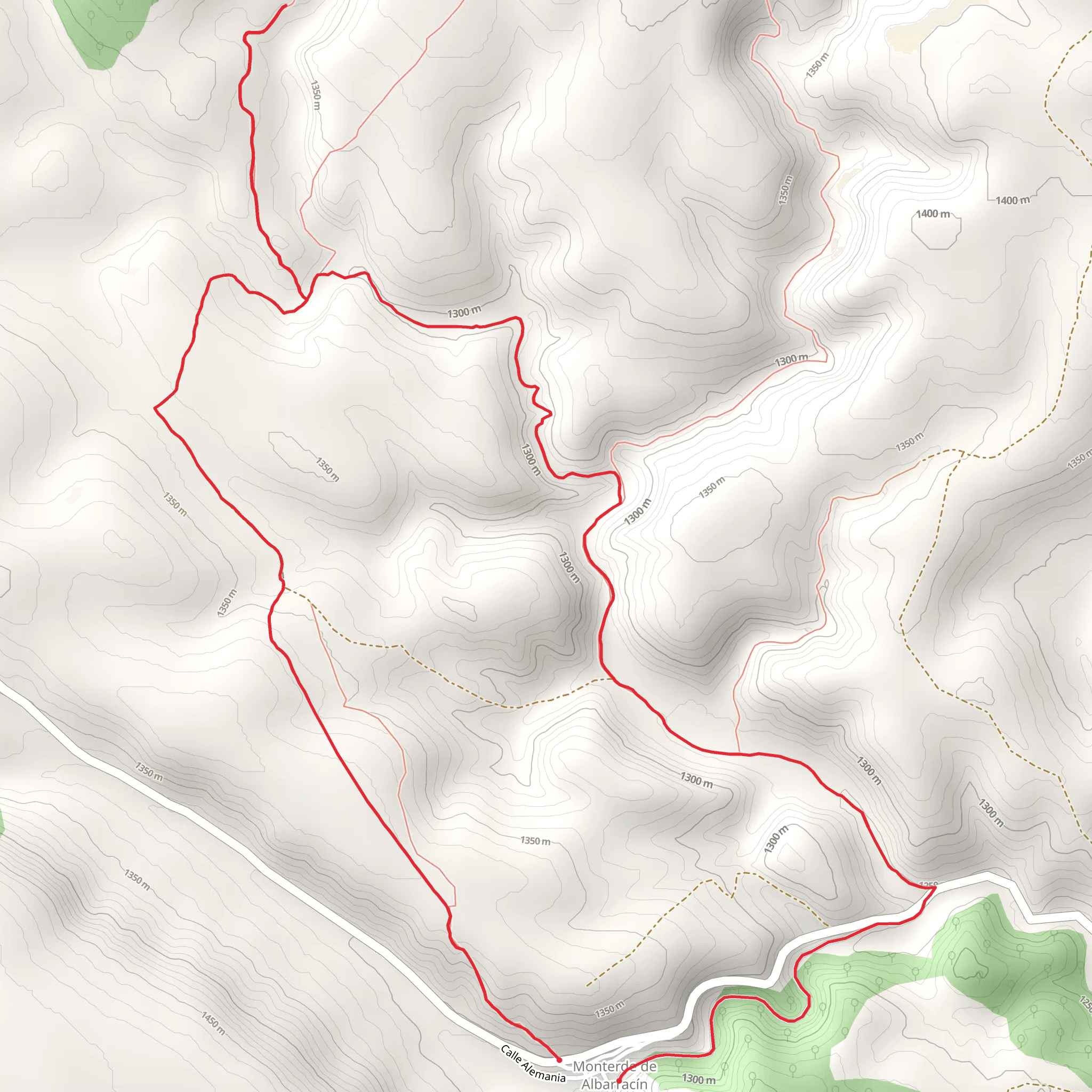 Monterde de Albarracín - Paridera de Chamela PR TE 134 mobile static map