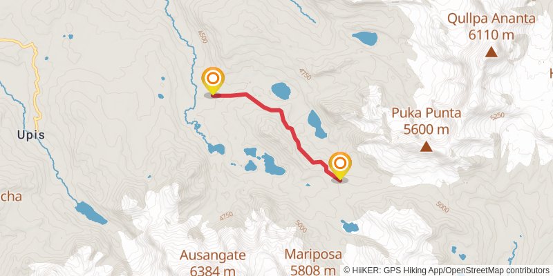 Ausangate Trek alt 4 Map