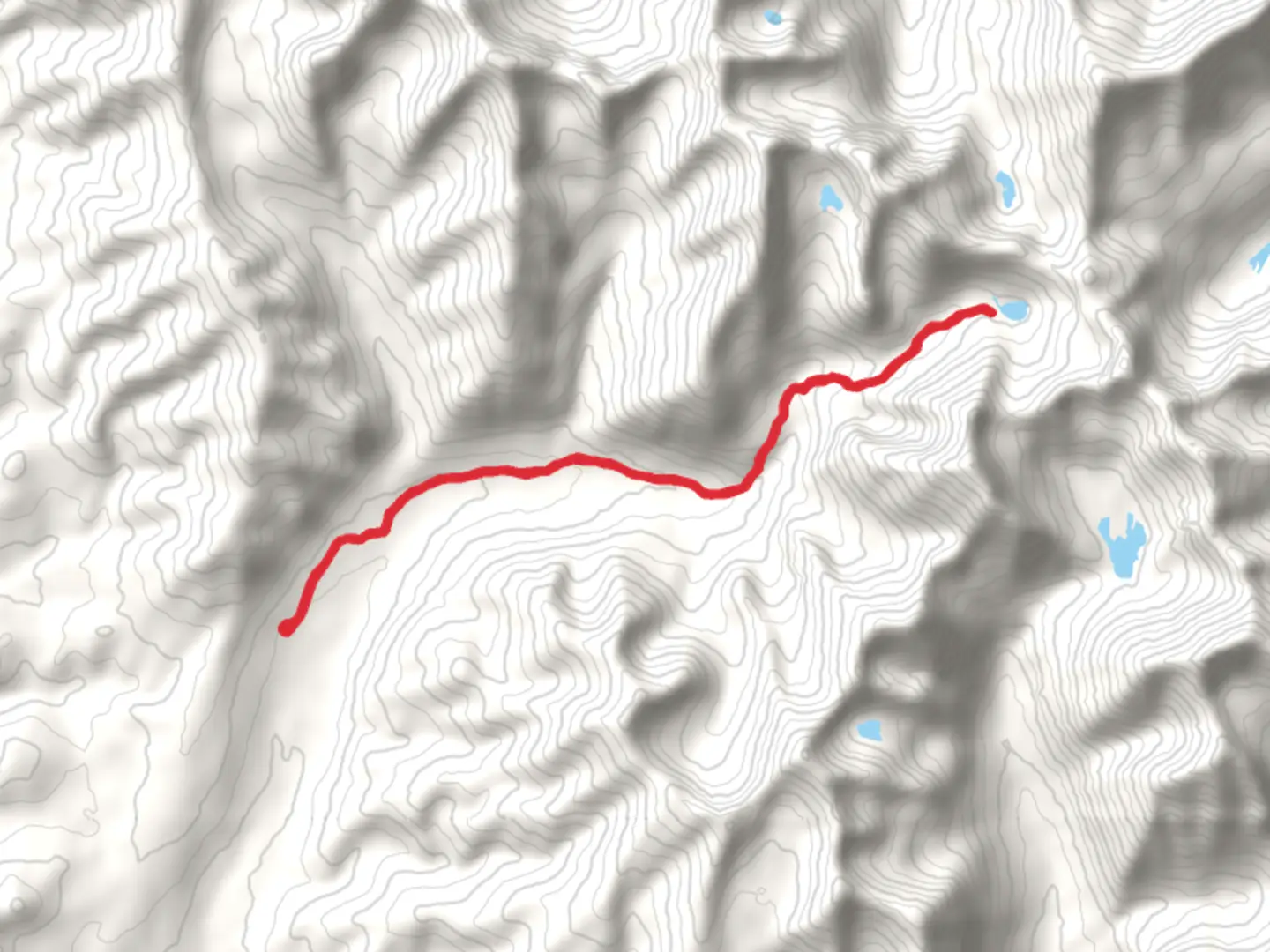 An image depicting the trail Cottonwood Lake Trail via Cottonwood Creek and its surrounding area.